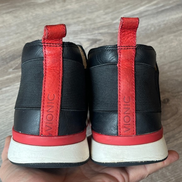 Vionic Cosmic Cece Chelsea Sneaker Boots Black Leather Womens 8.5 UK 6.5 EU 40 - Picture 6 of 9